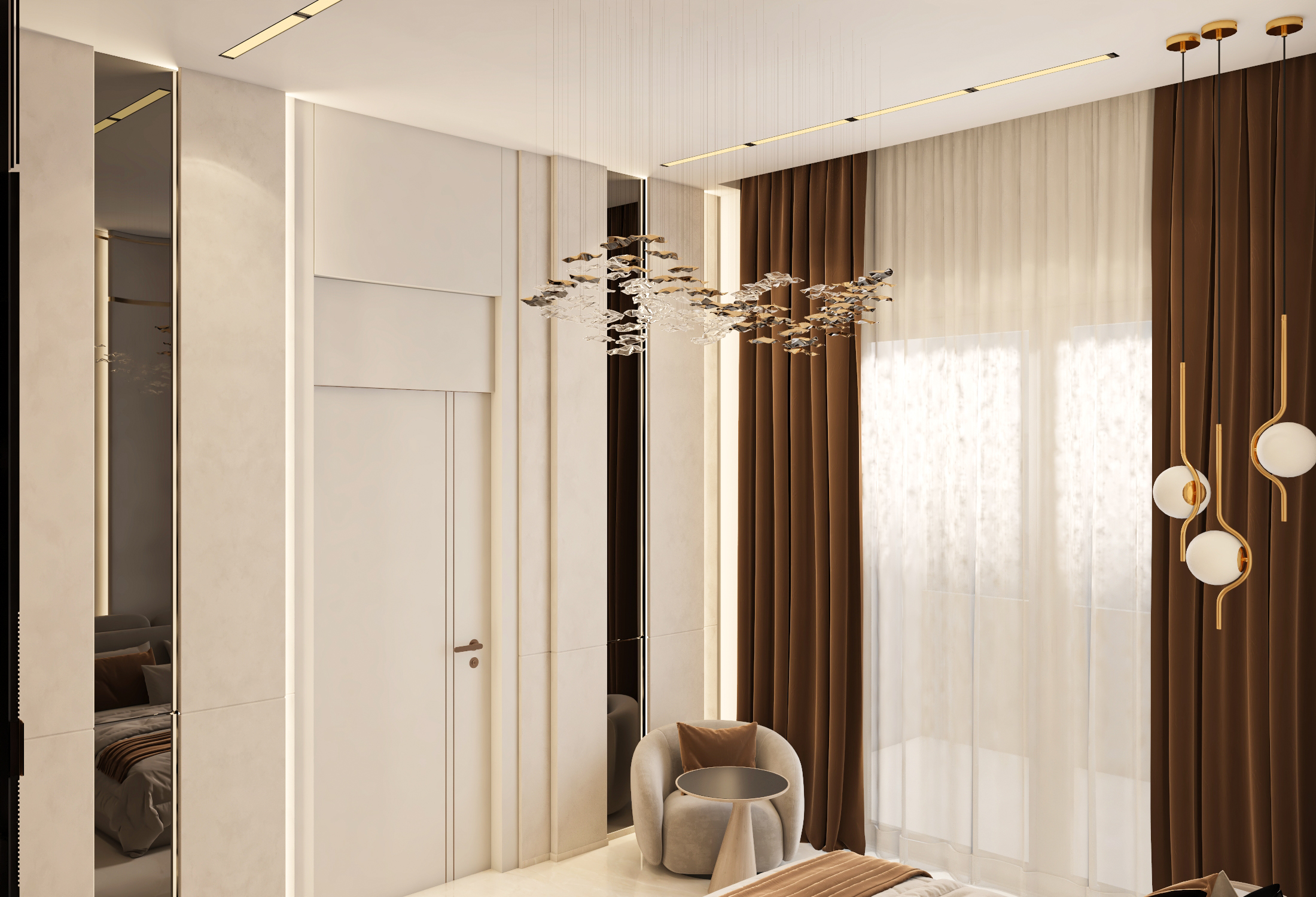 Premium interior decoration and furniture layout